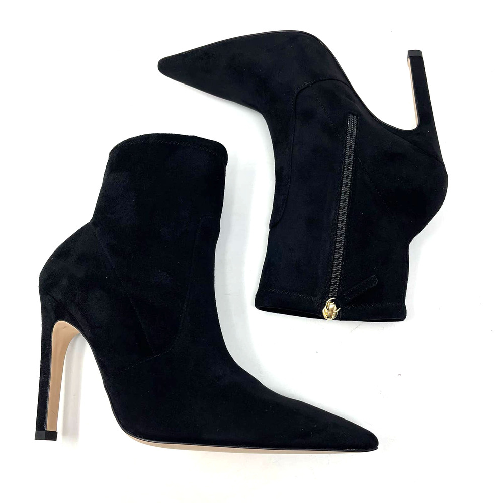 Good American Icon Bootie Suede Black Size 7.5 GA007K-E